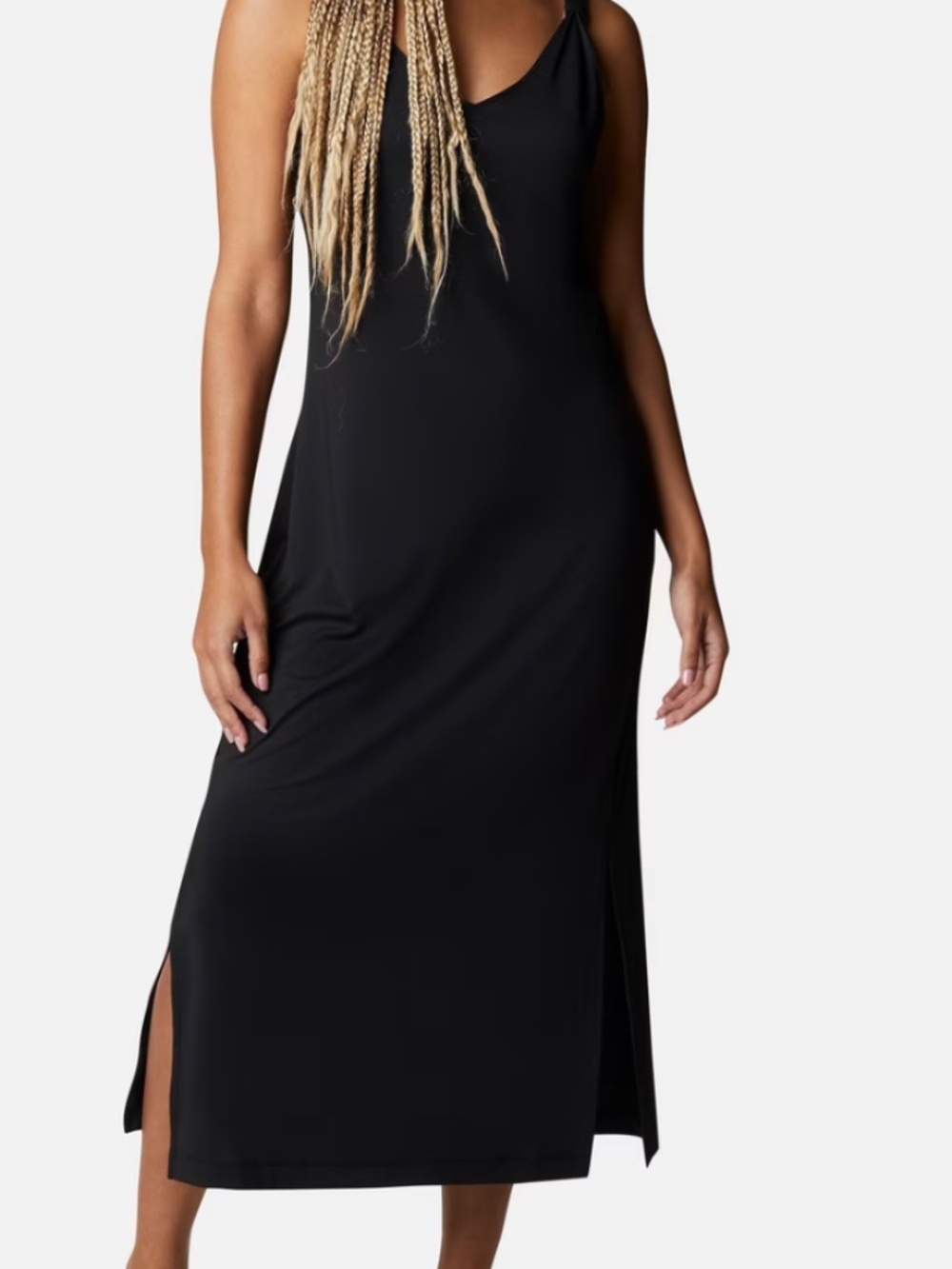 Black Columbia Chill River Midi Dress Women Medium